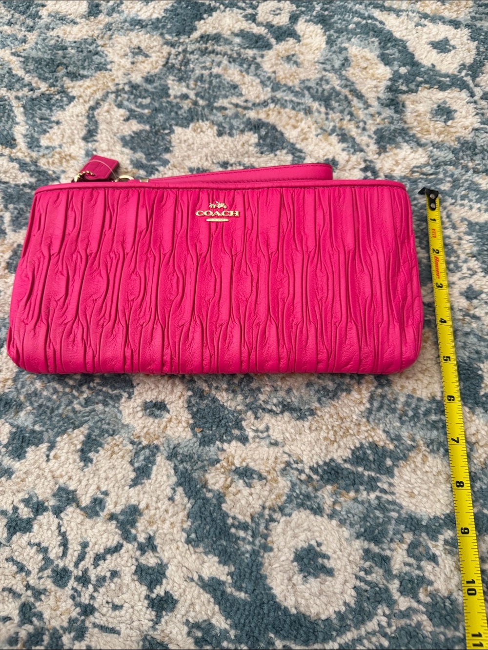 COACH Hot Pink Quilted Wristlet Clutch - Picture 11 of 11